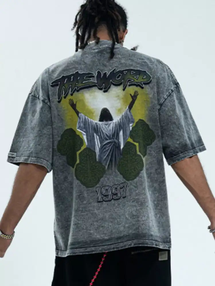 Men’s Graphic Round Neck Short Sleeve T-Shirt