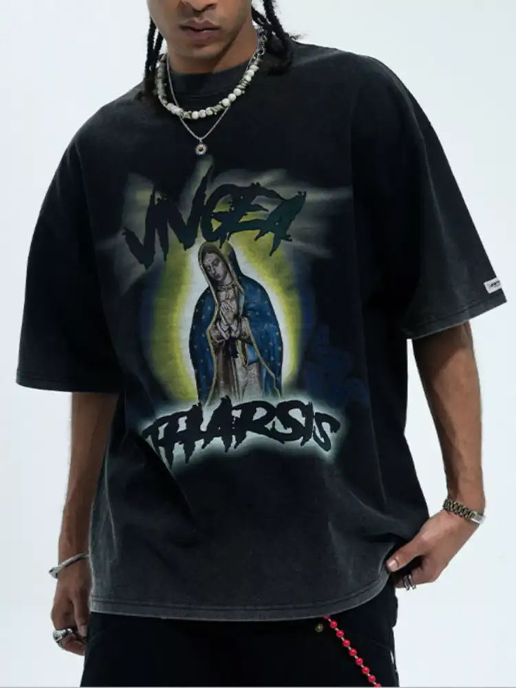 Men’s Graphic Round Neck Short Sleeve T-Shirt