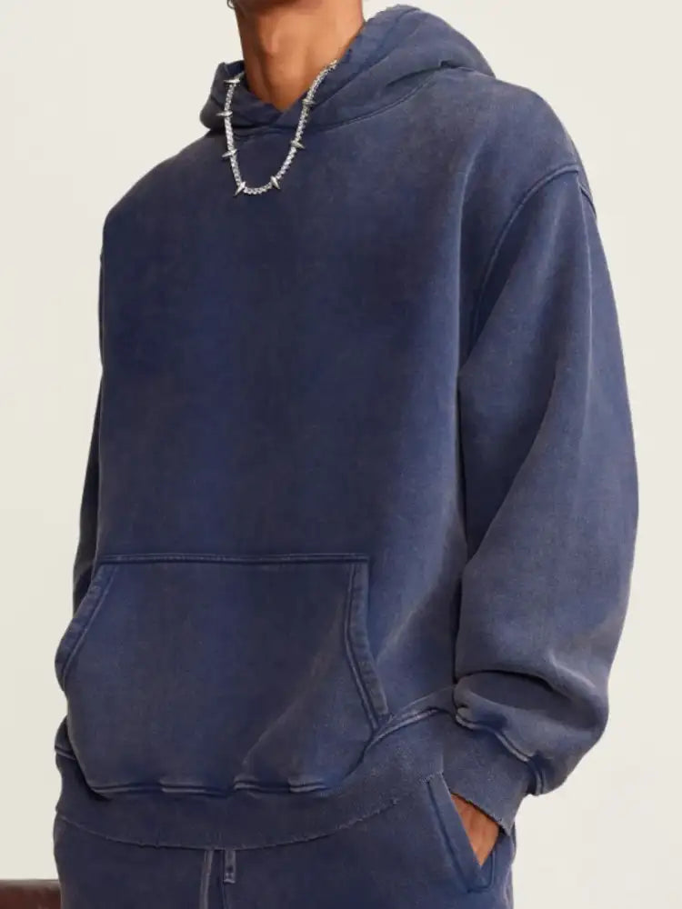 Men’s Kangaroo Pocket Dropped Shoulder Hoodie
