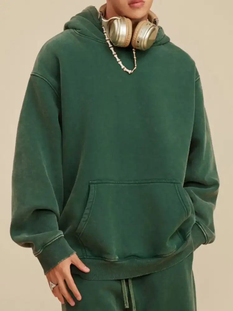 Men’s Kangaroo Pocket Dropped Shoulder Hoodie
