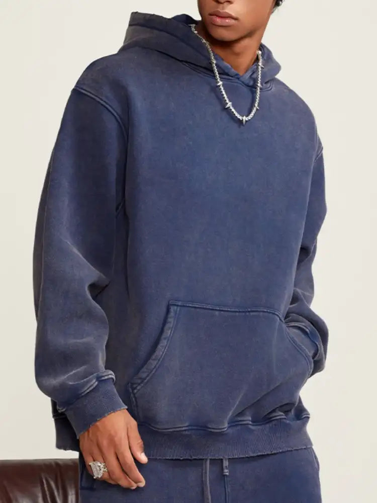 Men’s Kangaroo Pocket Dropped Shoulder Hoodie