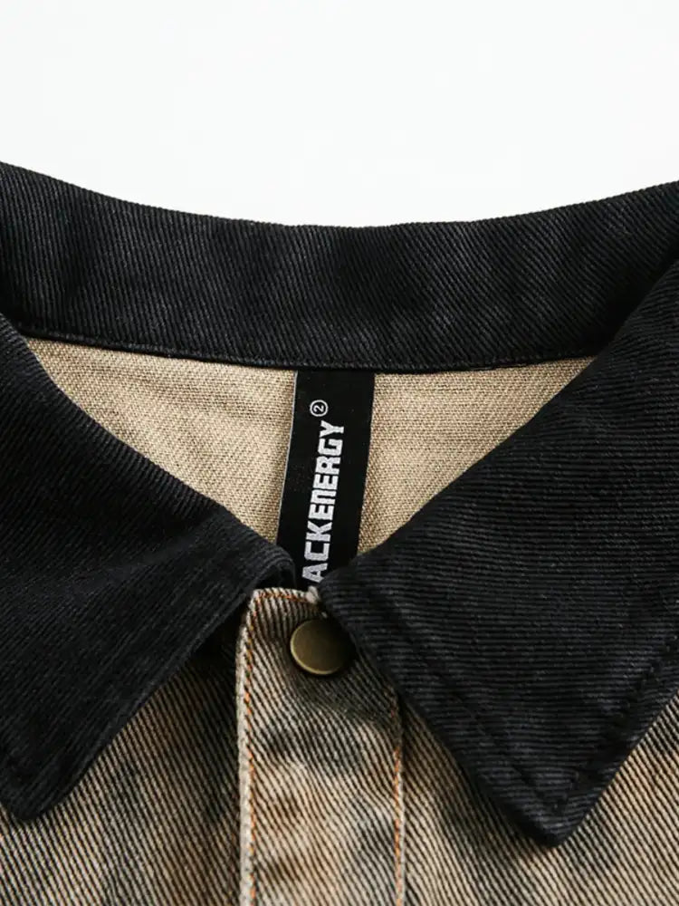 Men’s Leopard Button Up Long Sleeve Jacket