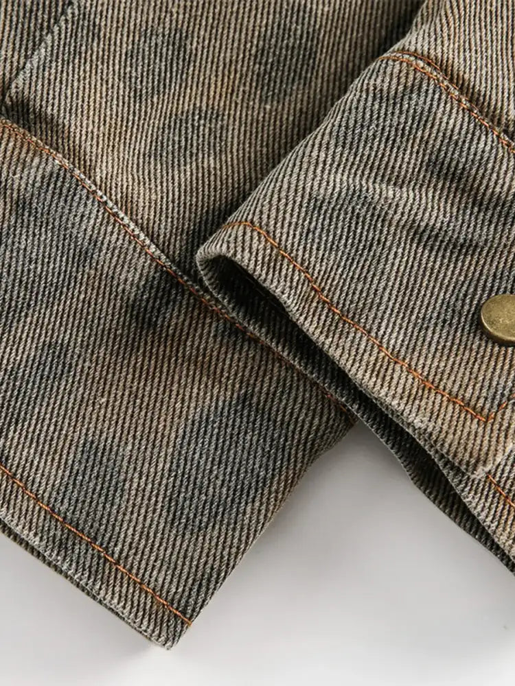 Men’s Leopard Button Up Long Sleeve Jacket