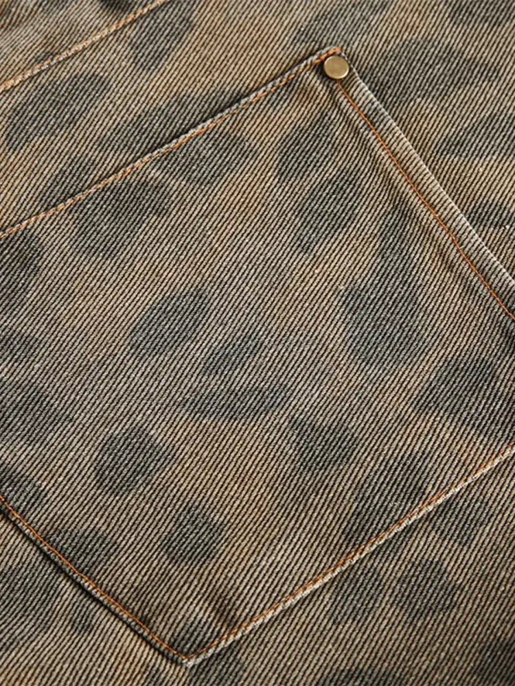 Men’s Leopard Button Up Long Sleeve Jacket