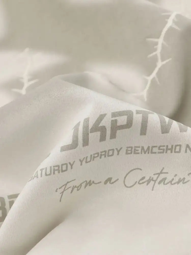 Men’s Letter Graphic Track Jacket with Contrast Trim