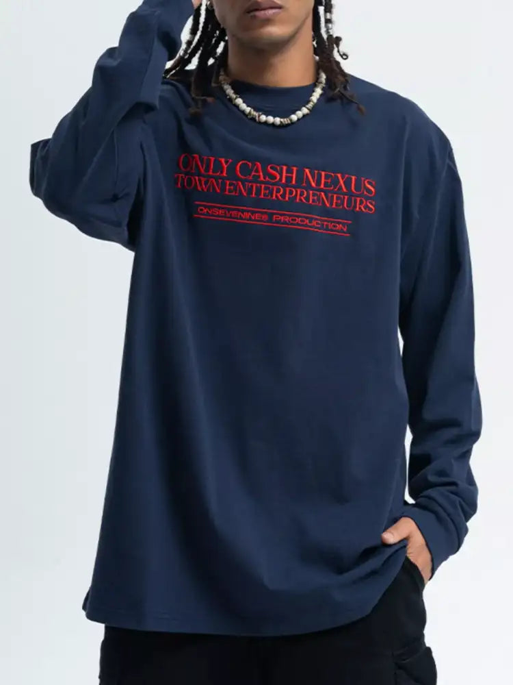 Men’s Letter Long Sleeve T-Shirt