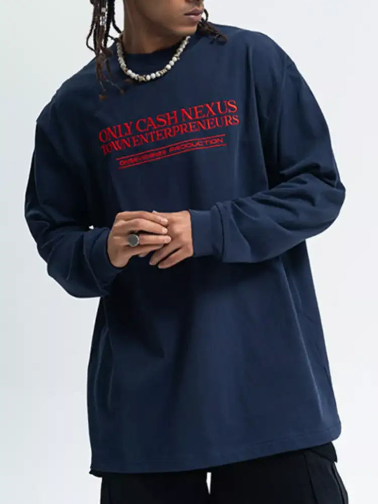 Men’s Letter Long Sleeve T-Shirt