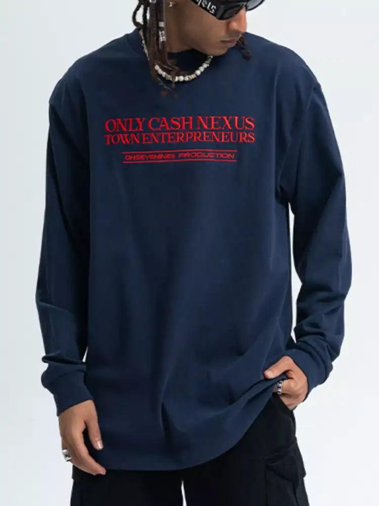 Men’s Letter Long Sleeve T-Shirt