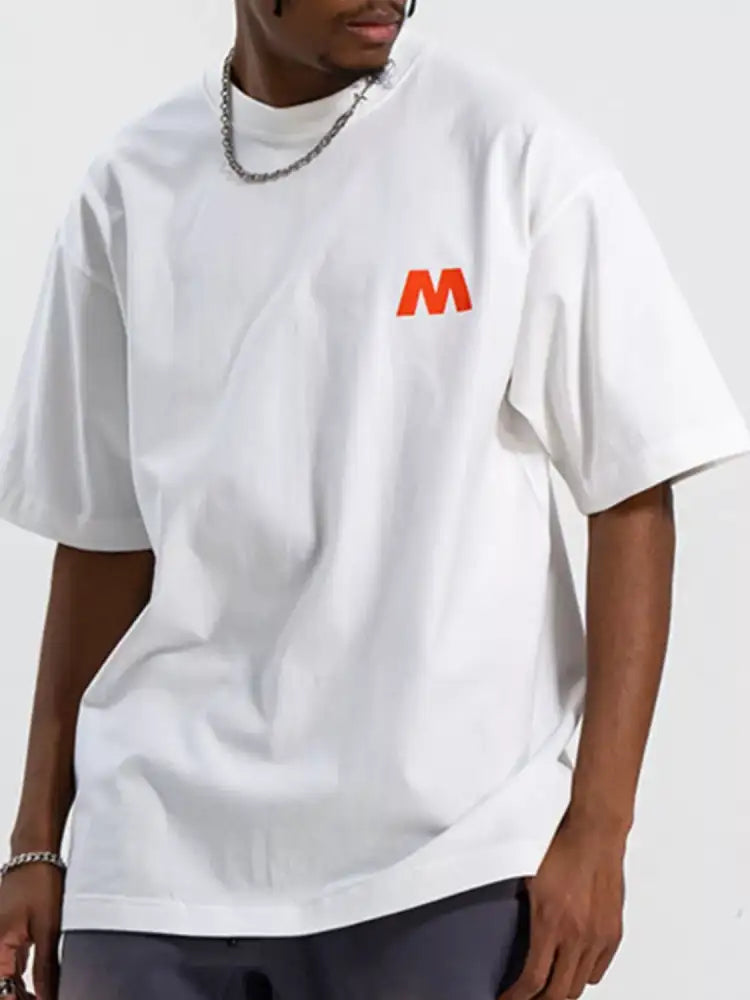Men’s Letter M Round Neck T-Shirt