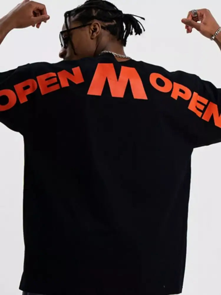 Men’s Letter M Round Neck T-Shirt