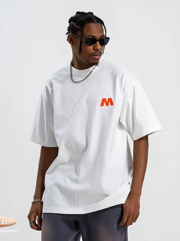 Men’s Letter M Round Neck T-Shirt