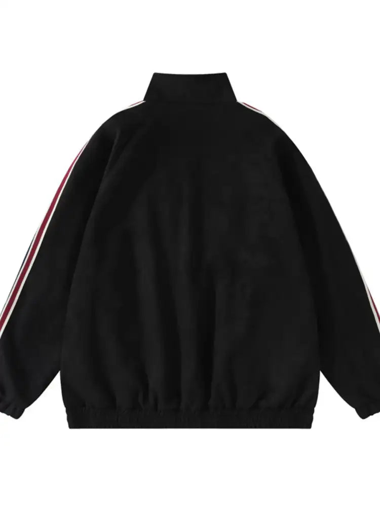 Men’s Letter Zip Up Long Sleeve Hoodie