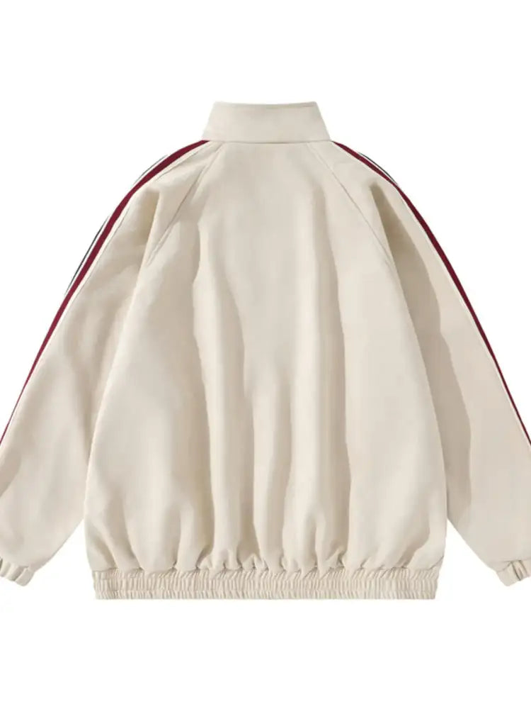 Men’s Letter Zip Up Long Sleeve Hoodie