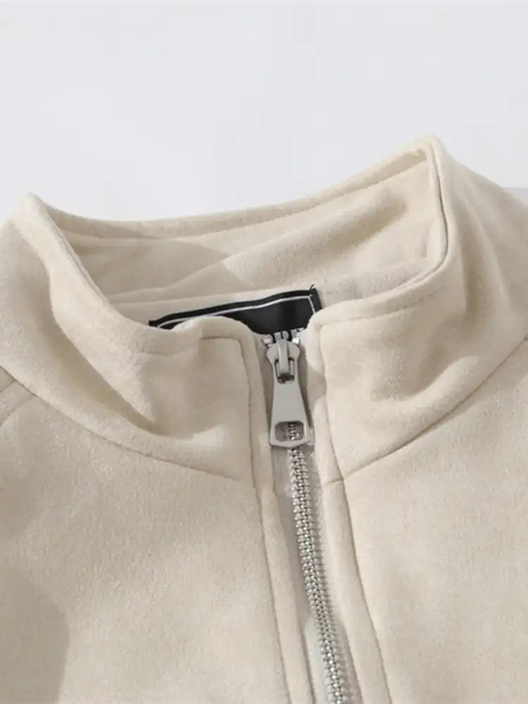 Men’s Letter Zip Up Long Sleeve Hoodie