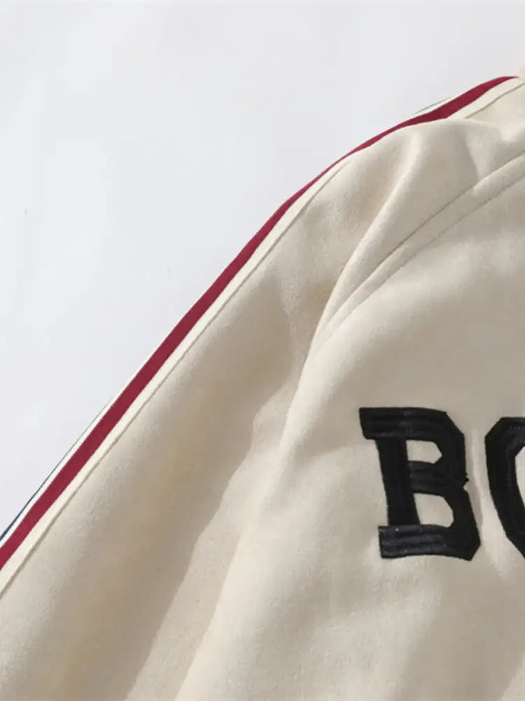 Men’s Letter Zip Up Long Sleeve Hoodie