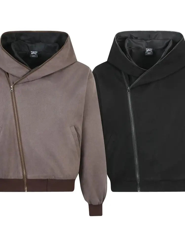 Men’s Long Sleeve Hooded Zip-Up Jacket