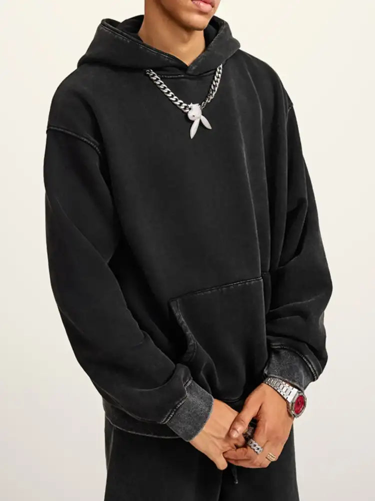 Men’s Long Sleeve Hoodie with Kangaroo Pocket