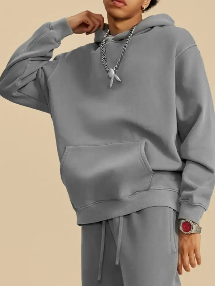 Men’s Long Sleeve Hoodie with Kangaroo Pocket