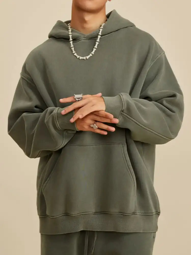 Men’s Long Sleeve Hoodie with Kangaroo Pocket