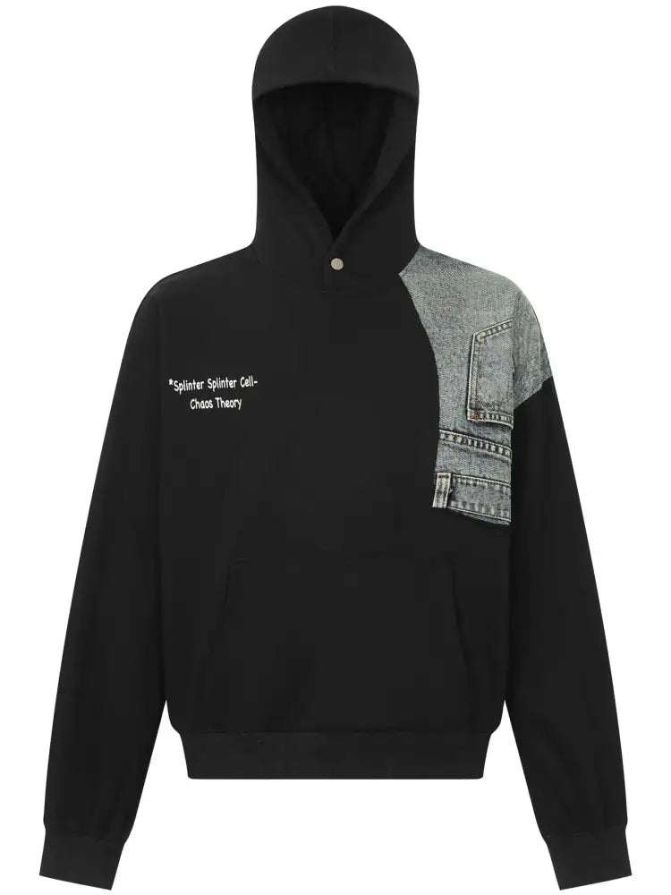 Men’s Long Sleeve Patchwork Hoodie