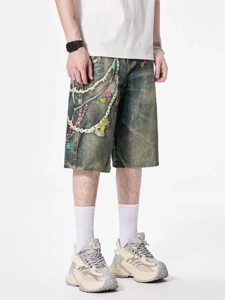 Men’s Loose Fit Denim Shorts