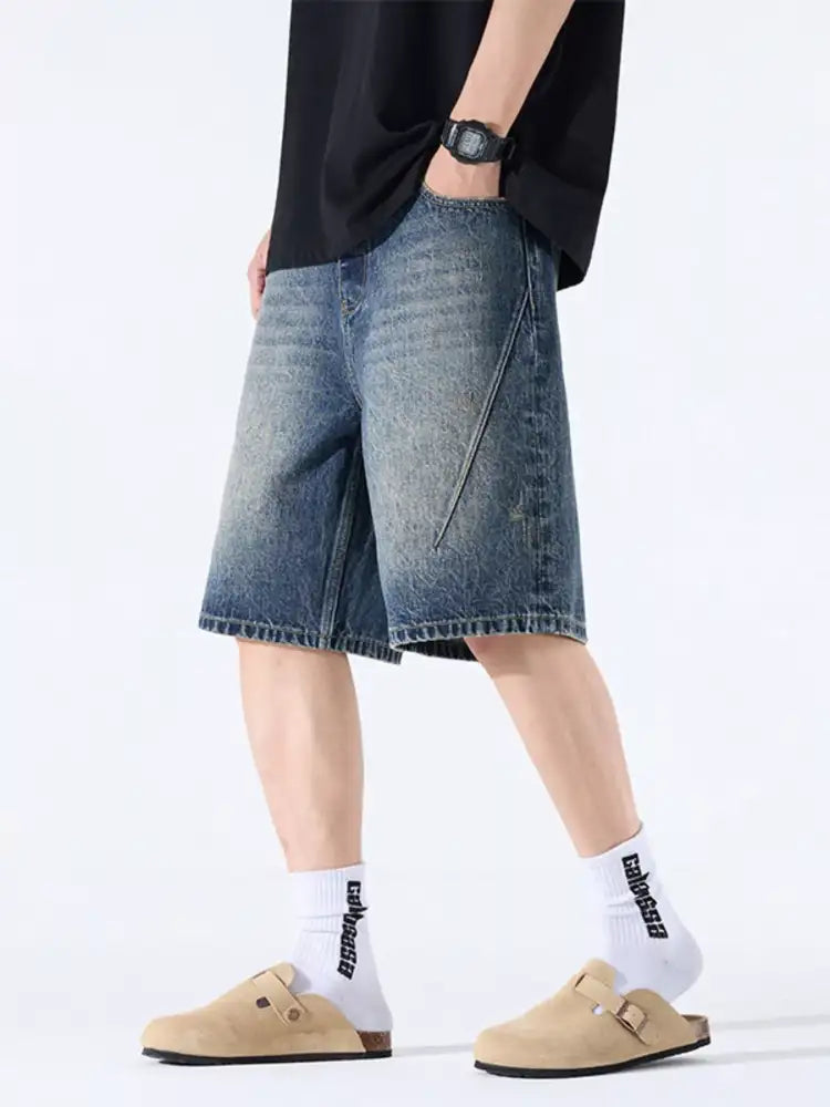 Men’s Loose Fit Denim Shorts