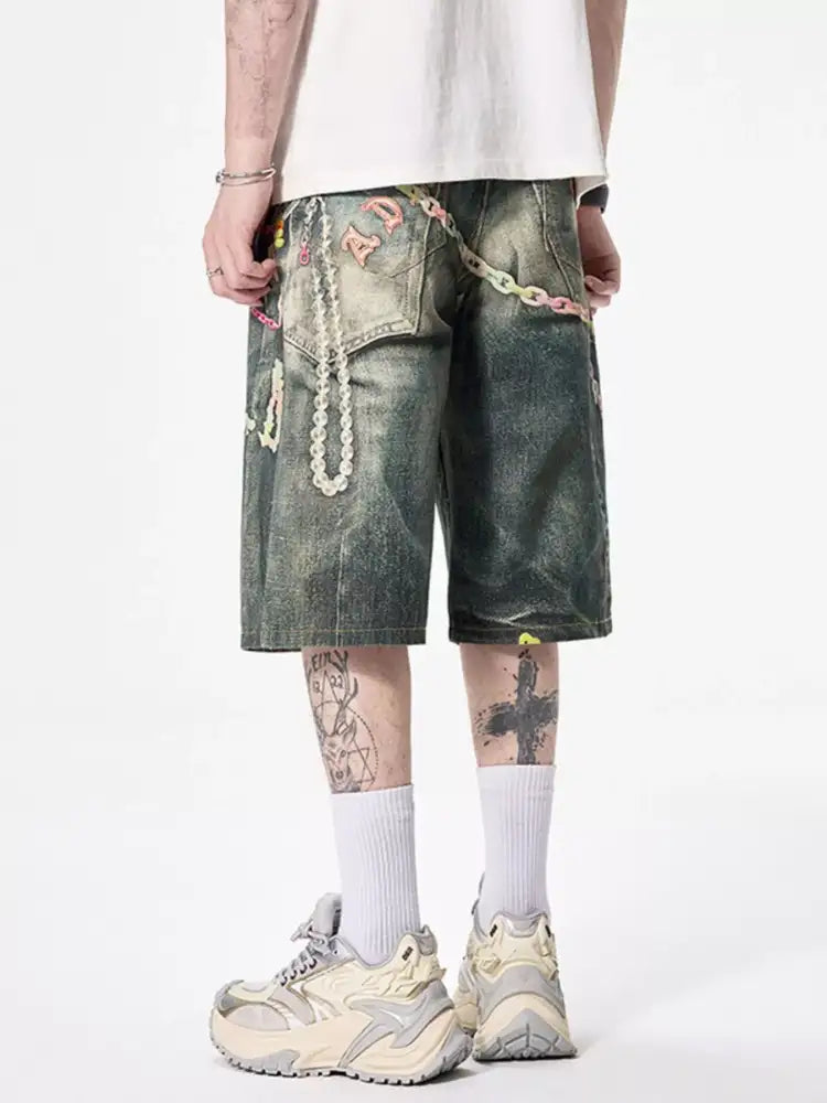 Men’s Loose Fit Denim Shorts