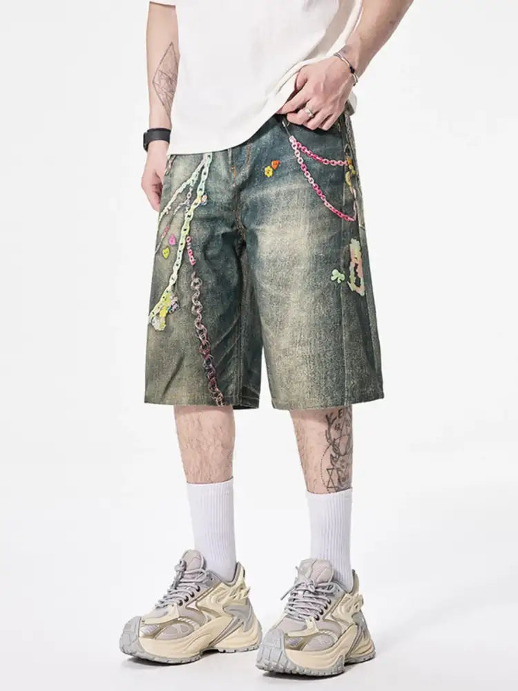 Men’s Loose Fit Denim Shorts