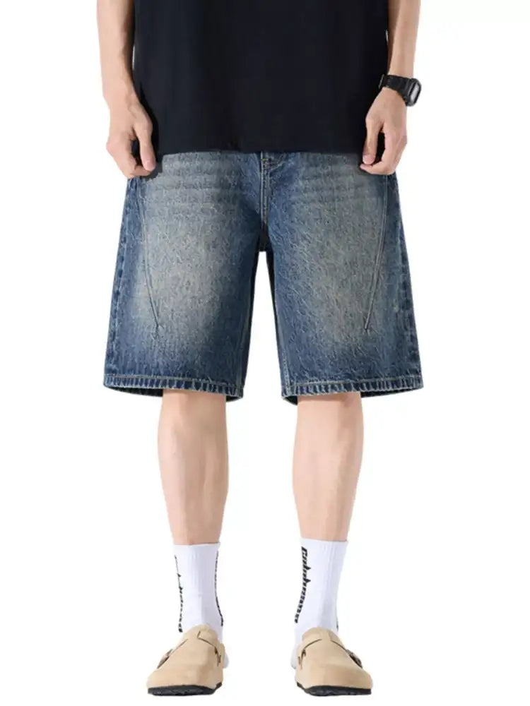 Men’s Loose Fit Denim Shorts