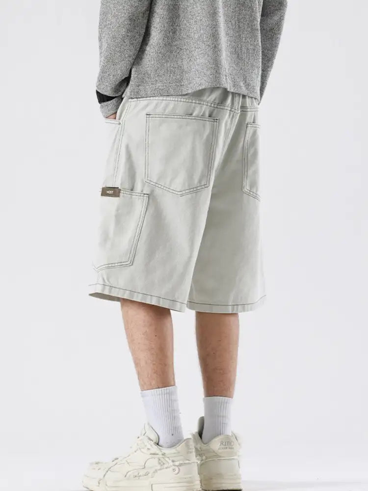 Men’s Loose Fit Drawstring Denim Shorts