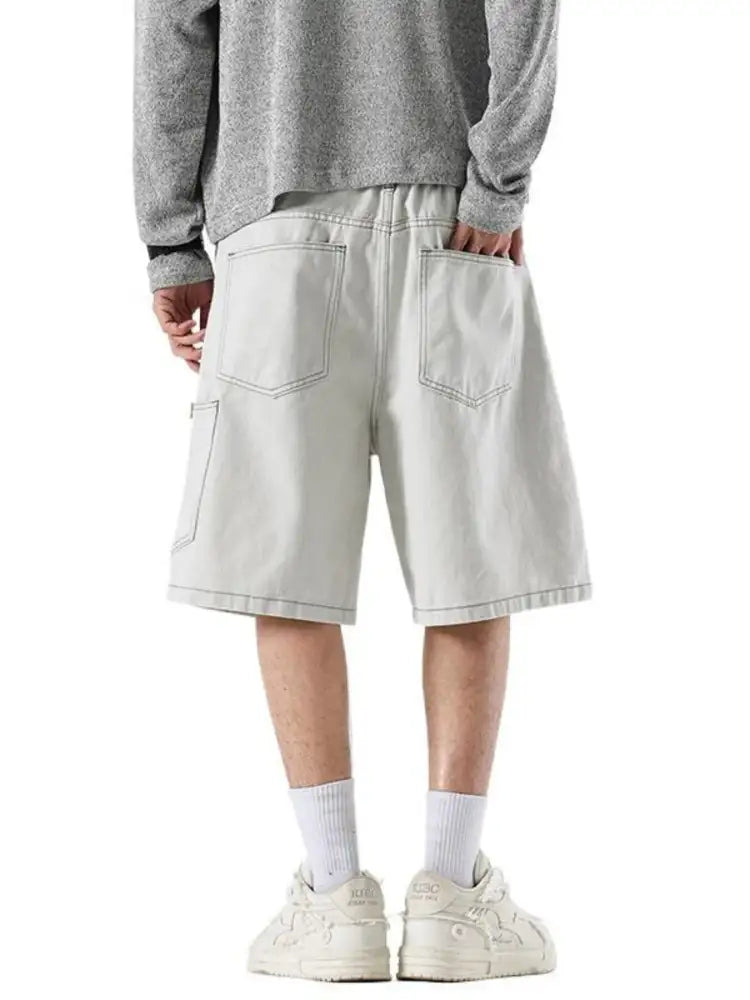 Men’s Loose Fit Drawstring Denim Shorts