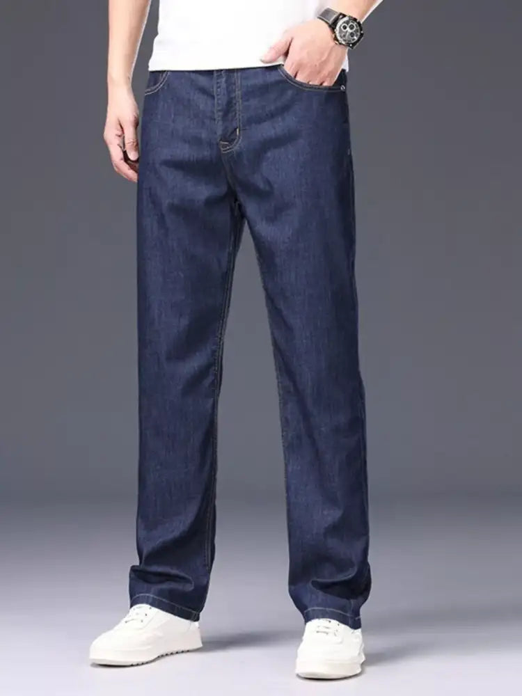 Men’s Loose Fit Jeans with Pockets