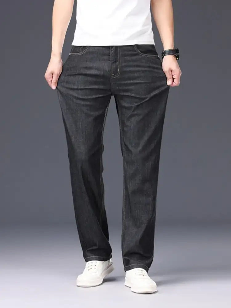 Men’s Loose Fit Jeans with Pockets