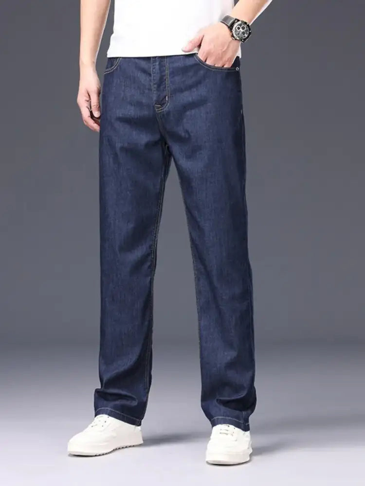 Men’s Loose Fit Jeans with Pockets