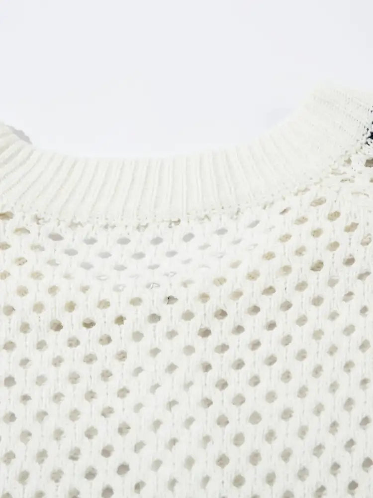 Men’s Openwork Contrast Stripe Zip Up Long Sleeve Jacket