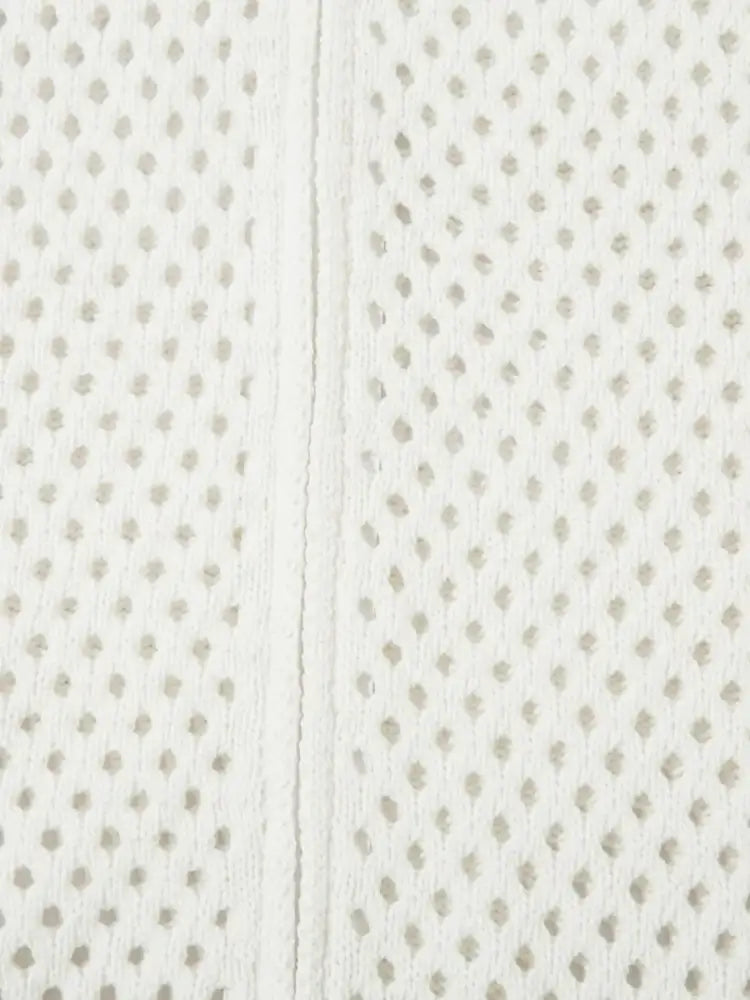 Men’s Openwork Contrast Stripe Zip Up Long Sleeve Jacket