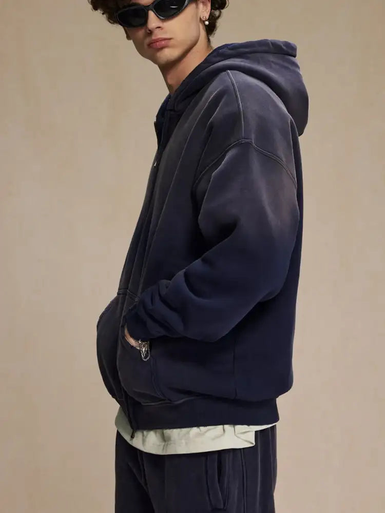 Men’s Oversized Casual Zip-Up Hoodie