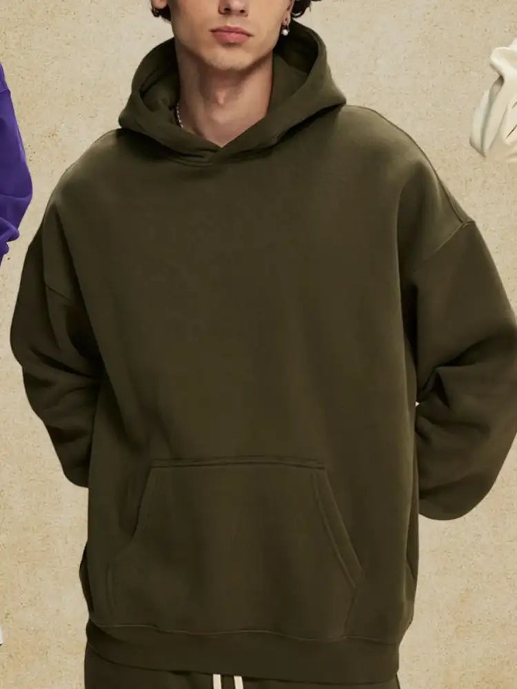 Men’s Oversized Pocketed Long Sleeve Hoodie