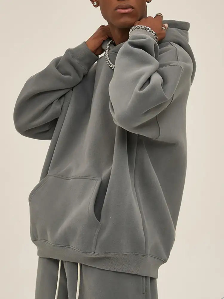 Men’s Oversized Pocketed Long Sleeve Hoodie