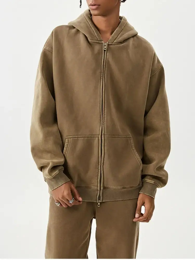 Men’s Oversized Zip-Up Hoodie