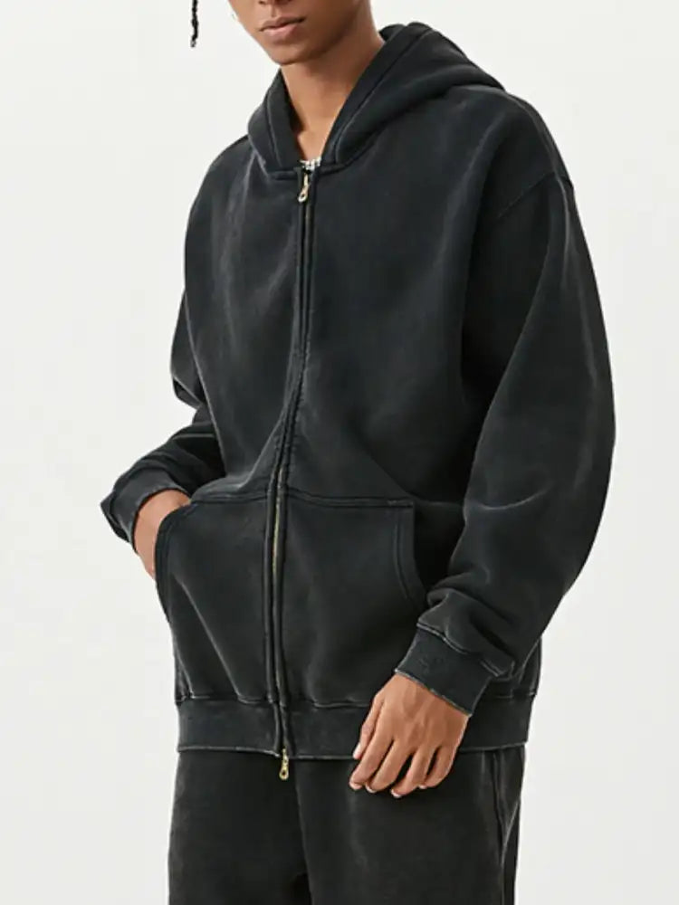 Men’s Oversized Zip-Up Hoodie