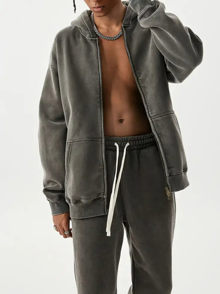 Men’s Oversized Zip-Up Hoodie
