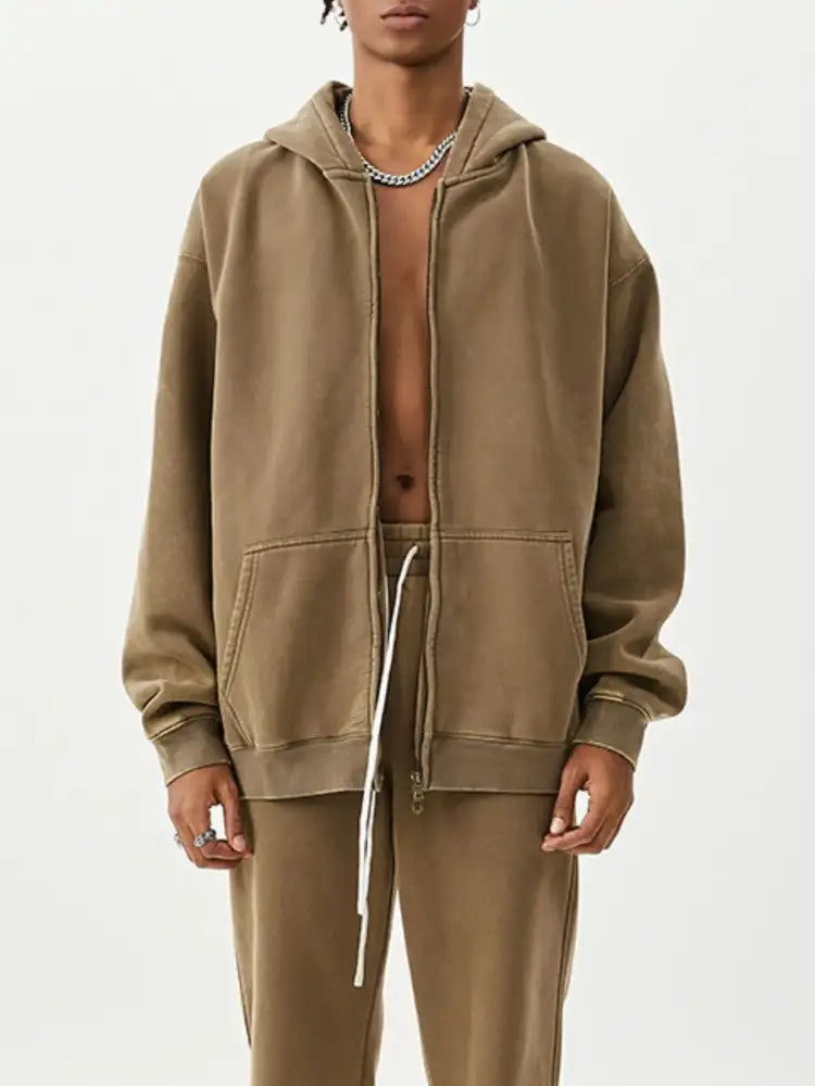 Men’s Oversized Zip-Up Hoodie