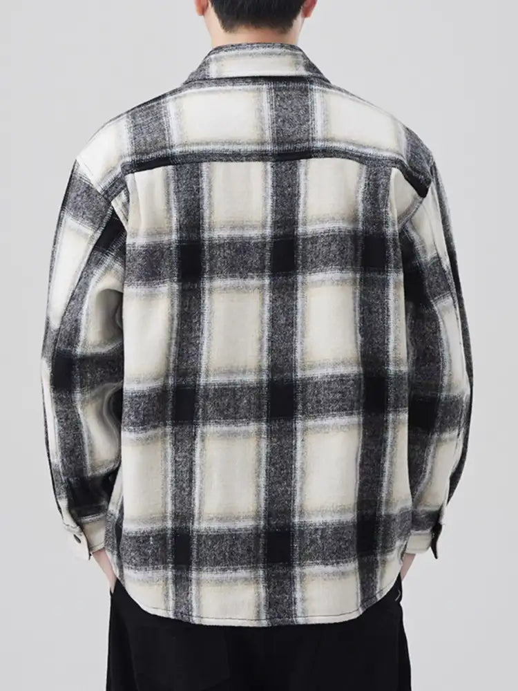 Men’s Plaid Button Up Long Sleeve Shirt