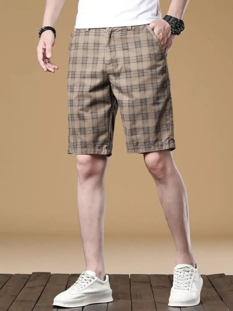 Men’s Plaid Casual Shorts
