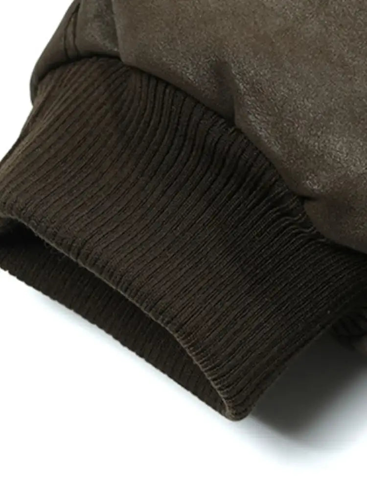 Men’s Plaid Collar Detail Zip Up Jacket