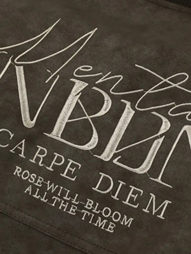 Men’s Plaid Collar Detail Zip Up Jacket