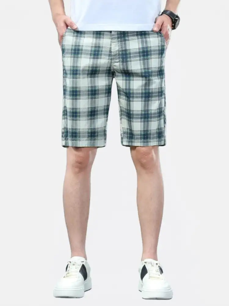 Men’s Plaid Shorts with Pockets