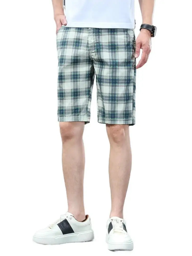 Men’s Plaid Shorts with Pockets