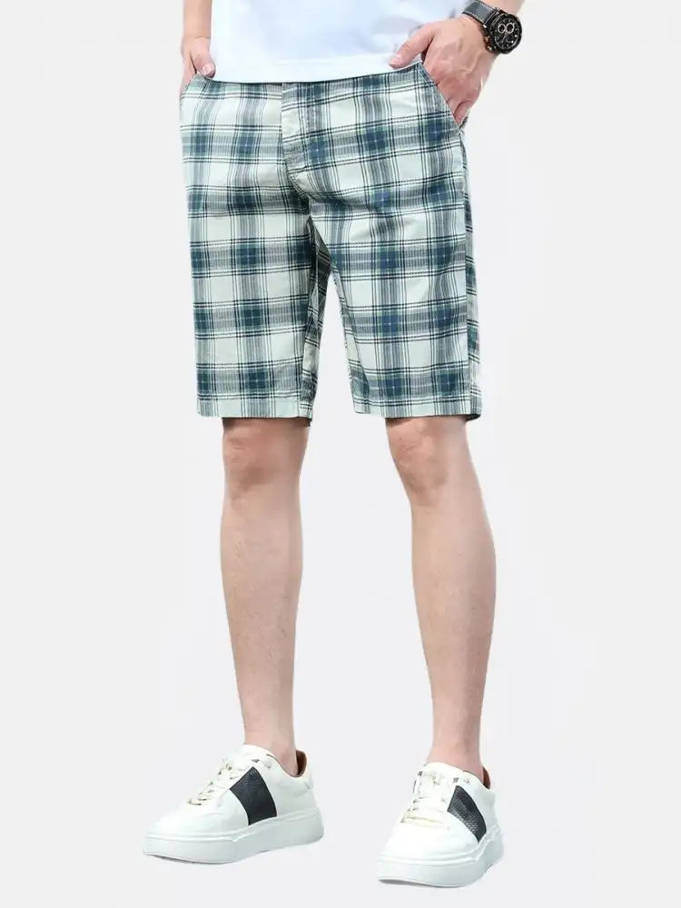 Men’s Plaid Shorts with Pockets